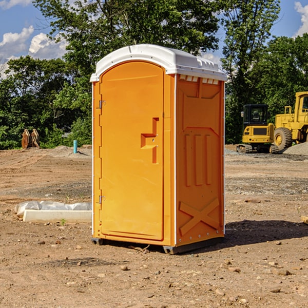 how often are the portable restrooms cleaned and serviced during a rental period in Meadview